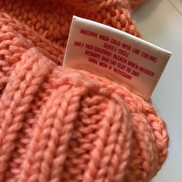 Aeropostale Sweater Womens Sz M Orange Cable Knit V-Neck Long Sleeve Y2K - Picture 7 of 16